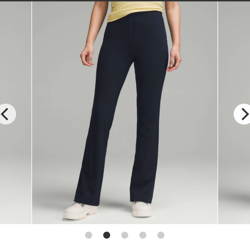 Lululemon Smooth Fit Pull-On High-Rise Pant True Navy size 4, hemmed